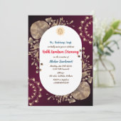 Zeremonie Haldi Kumkum Einladung (Stehend Vorderseite)