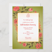 Zeremonie Haldi Kumkum Einladung (Vorderseite)