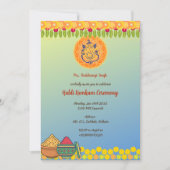 Zeremonie Haldi Kumkum Einladung (Vorderseite)