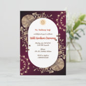 Zeremonie Haldi Kumkum Einladung (Stehend Vorderseite)