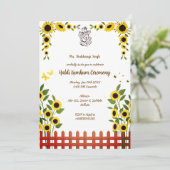 Zeremonie Haldi Kumkum Einladung (Stehend Vorderseite)