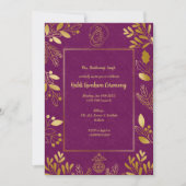 Zeremonie Haldi Kumkum Einladung (Vorderseite)