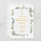 Zeremonie Haldi Kumkum Einladung (Vorderseite)