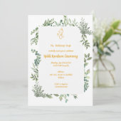 Zeremonie Haldi Kumkum Einladung (Stehend Vorderseite)