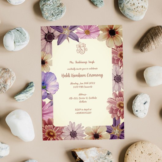 Zeremonie Haldi Kumkum Einladung