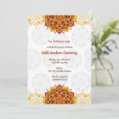 Zeremonie Haldi Kumkum Einladung (Stehend Vorderseite)