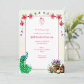Zeremonie Haldi Kumkum Einladung (Stehend Vorderseite)