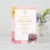 Zeremonie Haldi Kumkum Einladung (Stehend Vorderseite)
