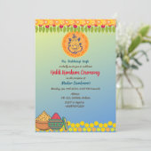 Zeremonie Haldi Kumkum Einladung (Stehend Vorderseite)