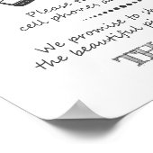 Zeremonie Hochzeitplakat feierlich Zeichen Poster (Ecke)