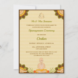 Zeremonie in Upanayanam Einladungskarte, Janoi Car Einladung