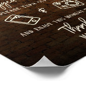 Zeremonie "Industrial Brick Edison Lights Unplugge Poster (Ecke)