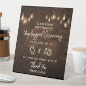 Zeremonie "Industrial Brick Edison Lights Unplugge Sockelschild (In Situ)