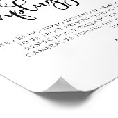 Zeremonie, Moderne Kalligraphie, Schwarz Poster (Ecke)