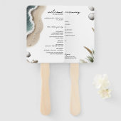 Zeremonie-Programm für Beach Vibe Fächer (Vorne und Hinten)