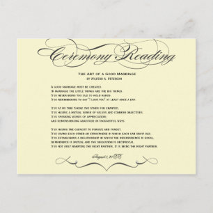 Zeremonie Reading Postcard Postkarte