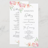 Zeremonie | Rosa und Korallenfloral (Vorne/Hinten)