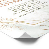 Zeremonie signieren Grün & Gold Geometrisch Poster (Ecke)