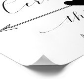 Zeremonie So elegant Skriptdirektionales Zeichen Poster (Ecke)