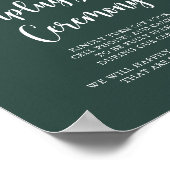 Zeremonie "String Lights Green Unplugged" Poster (Ecke)