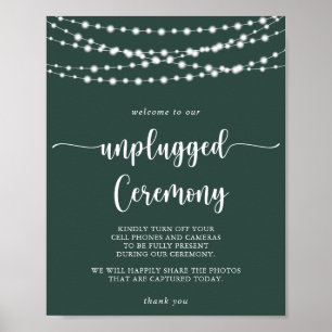Zeremonie "String Lights Green Unplugged" Poster