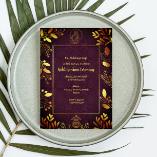 Zeremonie von Haldi Kumkum Einladung