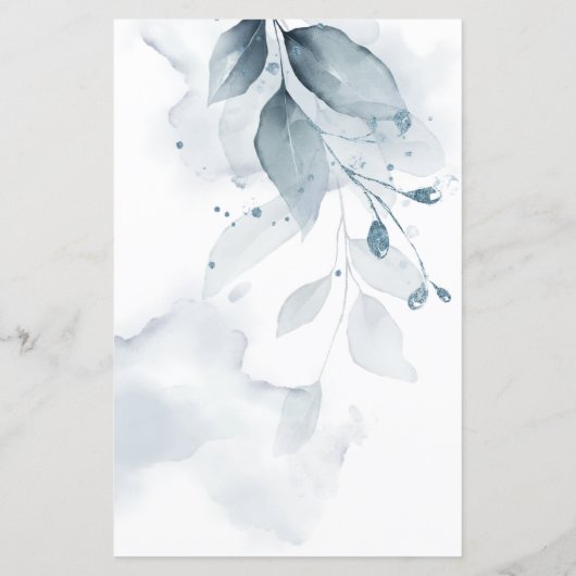 Zeremonie Wispy Dusty Blue Foliage (Rückseite)