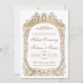 Zeremonie zur Zeremonie für das muslimische Mehndi Einladung (Vorderseite)