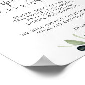 Zeremoniell-Zeichen für moderne Olivenzweige Poster (Ecke)