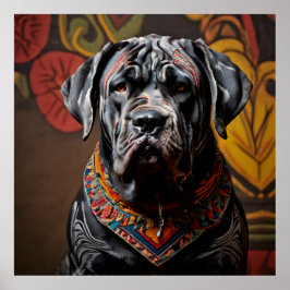 Zeremonieller neapolitanischer Mastiff in Warrior  Poster