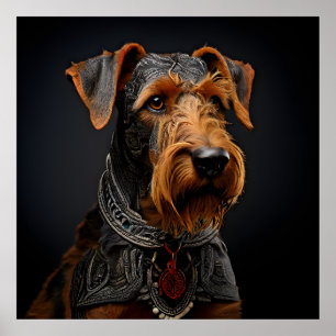 Zeremonienfisch Airedale Terrier in Warrior Atoll Poster
