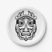 Zeremonienmaske Pappteller (Vorderseite)