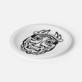 Zeremonienmaske Pappteller (Schrägansicht)