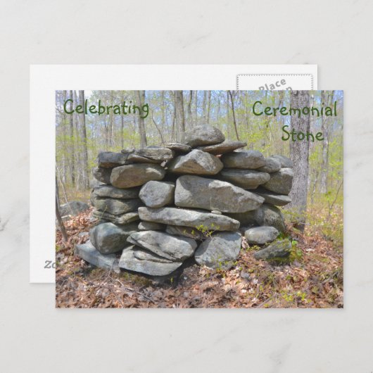 Zeremonienstein feiern postkarte (Vorne/Hinten)