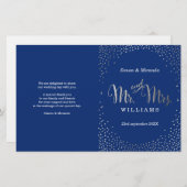 ZEREMONY PROGRAMM Mini silber Konfetti Marine (Vorne/Hinten)