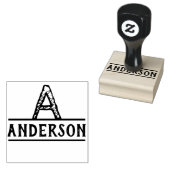 Zerfallene Monogramm-Tinte-Briefmarke modern Gummistempel (Stempel)