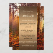 Zerfallswald-Feier zum Gedenken an das Leben Einladung (Vorne/Hinten)