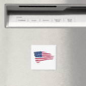 Zerfetzte amerikanische Flagge Magnet (In Situ (Geschirrspüler))