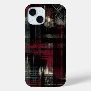 Zerfetzte grungige alternative Grunge-Karomuster Case-Mate iPhone Hülle
