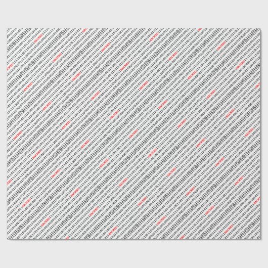 Zerhackter Code Geschenkpapier (Flach)
