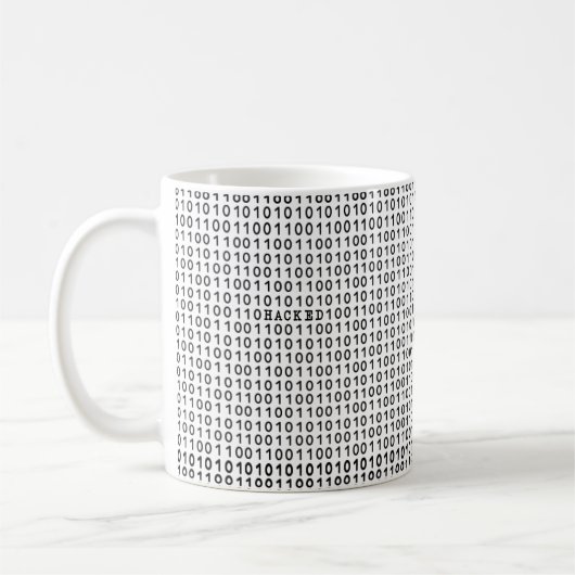 ZERHACKTER Computer-Code Kaffeetasse (Links)