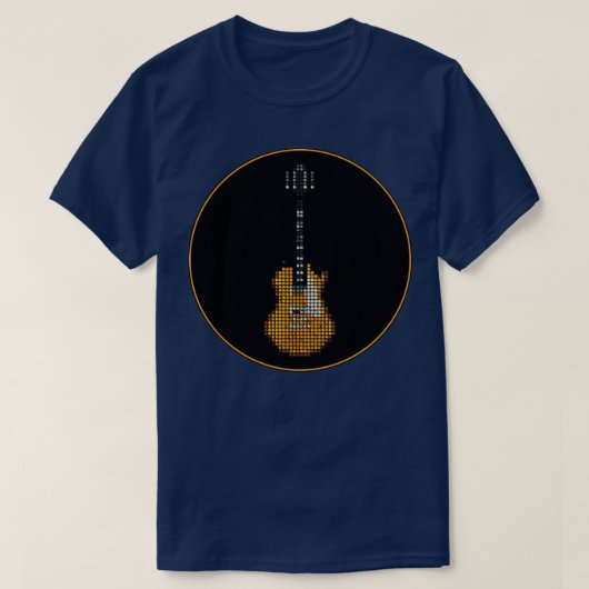 Zerkackte Pixel-Slack-Goldtop-Gitarre in einem sch T-Shirt (Design vorne)