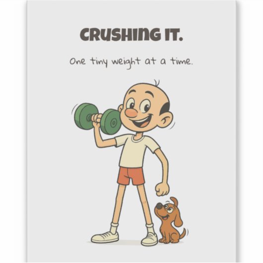 Zerkleinern - ein geringes Gewicht nach dem andere Aufkleber (Vorderseite)