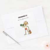 Zerkleinern - ein geringes Gewicht nach dem andere Quadratischer Aufkleber (Umschlag)