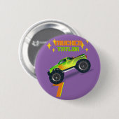 Zerkleinern MONSTEK TRUCK Kindergeburtstag AGE NAM Button (Vorne & Hinten)
