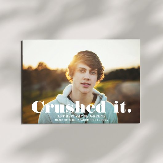 Zerkleinerte It Fun Moderne Typ Foto Abschluss Ankündigung