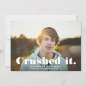 Zerkleinerte It Fun Moderne Typ Foto Abschluss Ankündigung (Vorderseite)