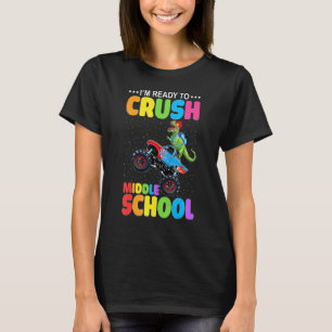 Zerkleinerte Mittelschüler-Dinosaurier-Monster keh T-Shirt