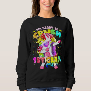 Zerkleinerung des 1. Grades Dabbing Einhorn zurück Sweatshirt
