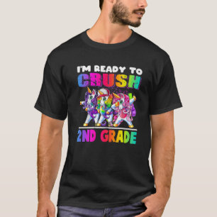 Zerkleinerung des 2nd Grade Dabbing Einhorn Zurück T-Shirt